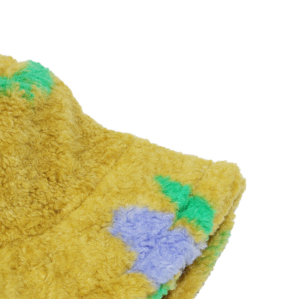 Cozy Floral Fleece Bucket Hat - Winter Warmth Additional Image 7