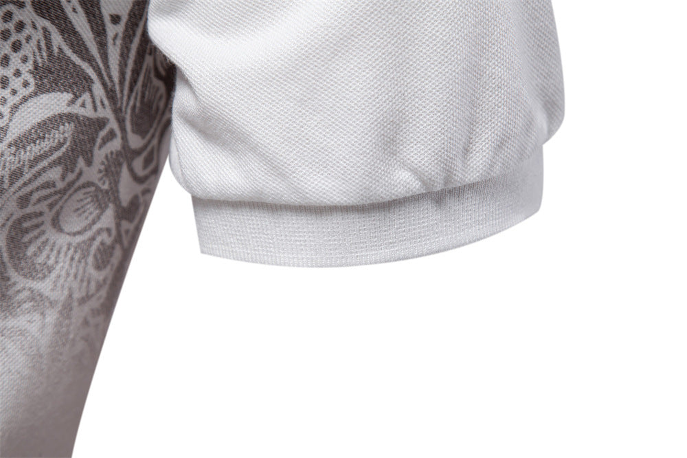 Men's Gradient Print Polo Shirt - Summer Style Additional Image 7