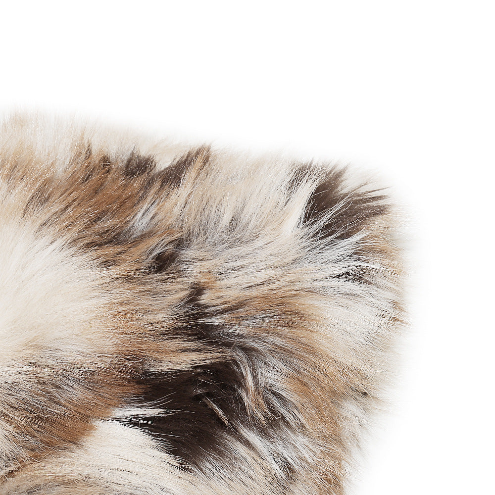 Gradient Faux Fox Fur Bucket Hat - Cozy Winter Warmth Additional Image 7