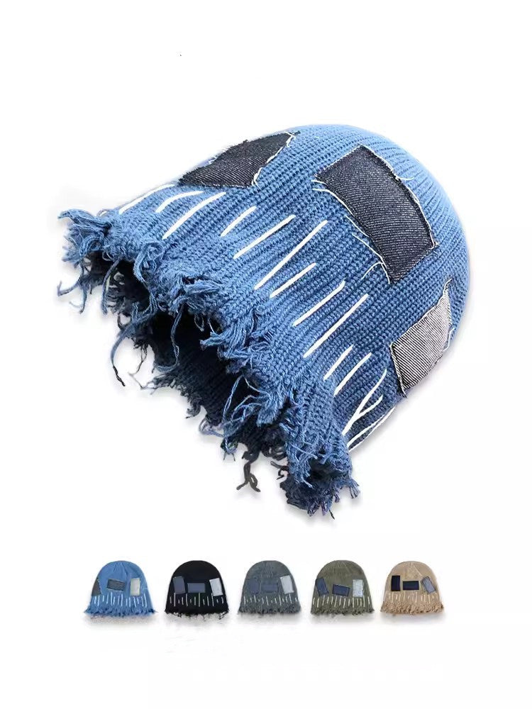 Ripped Wool Knit Beanie - Trendy Winter Hat for Men & Women Additional Image 7