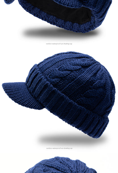 Warm Fleece-Lined Wool Knit Hat for Men Additional Image 7