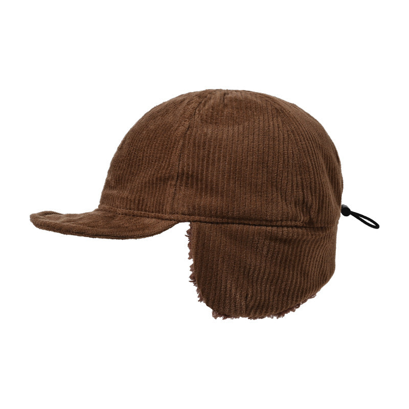 Corduroy Baseball Cap with Plush Ear Flaps Additional Image 7
