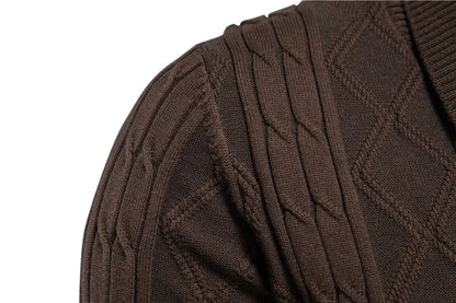 Men's Japanese Style V-Neck Knit Cardigan Additional Image 7