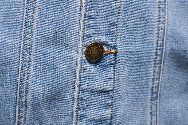 Men's Slim Fit Denim Jacket - Autumn/Winter Style Additional Image 7