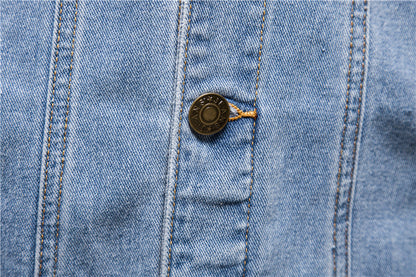 Men's Slim Fit Denim Jacket - Autumn/Winter Style Additional Image 7