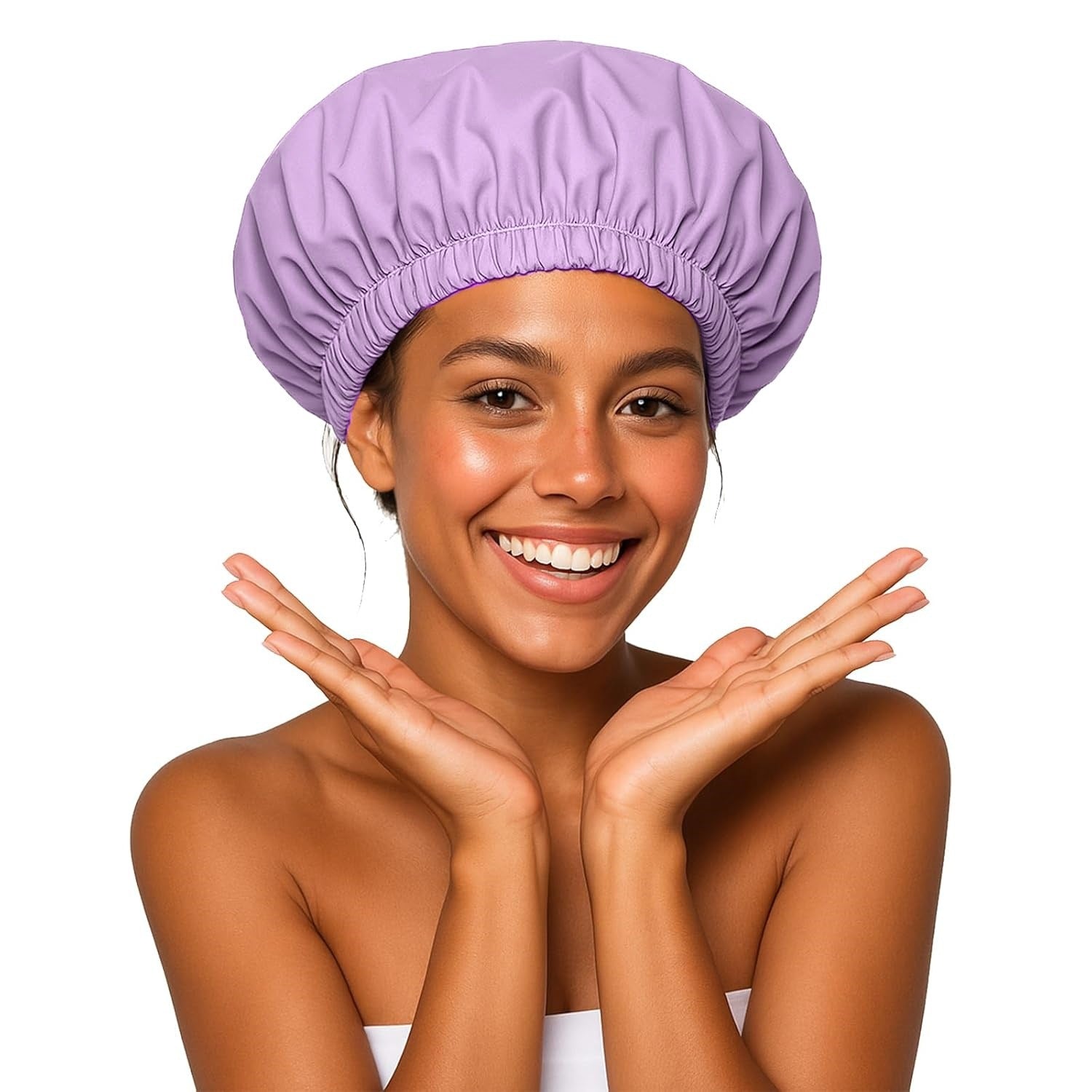 Waterproof Shower Cap - Reusable & Elastic Additional Image 7