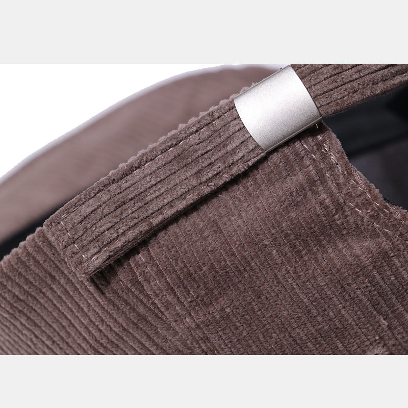 Retro Corduroy Baseball Cap - Soft Couple's Hat Additional Image 7