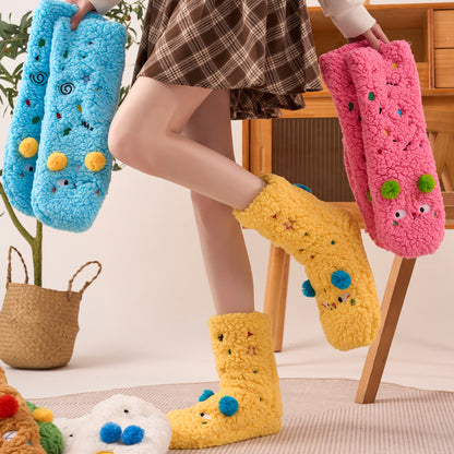 Cozy Lamb Velvet Socks - Women's Warm Winter Sleepers Additional Image 8