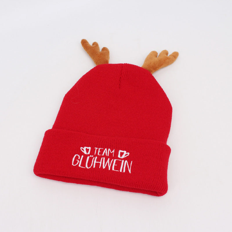 Cozy Reindeer Antler Knit Beanie - Festive Holiday Hat Additional Image 8