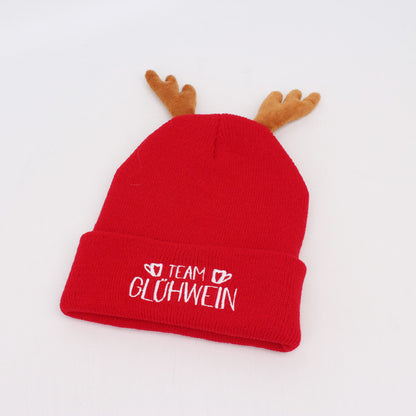Cozy Reindeer Antler Knit Beanie - Festive Holiday Hat Additional Image 8