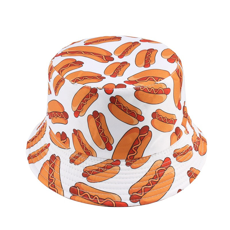 Hot Dog & Macaron Bucket Hats - Reversible Sun Protection Additional Image 8