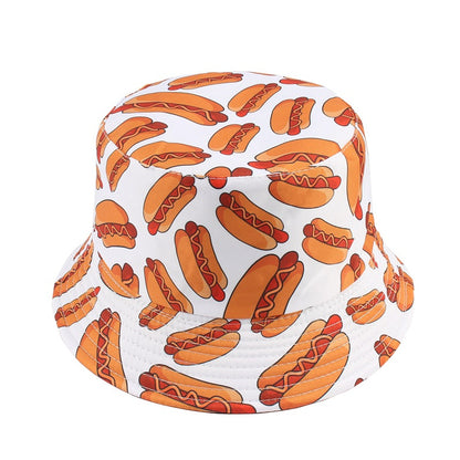 Hot Dog & Macaron Bucket Hats - Reversible Sun Protection Additional Image 8