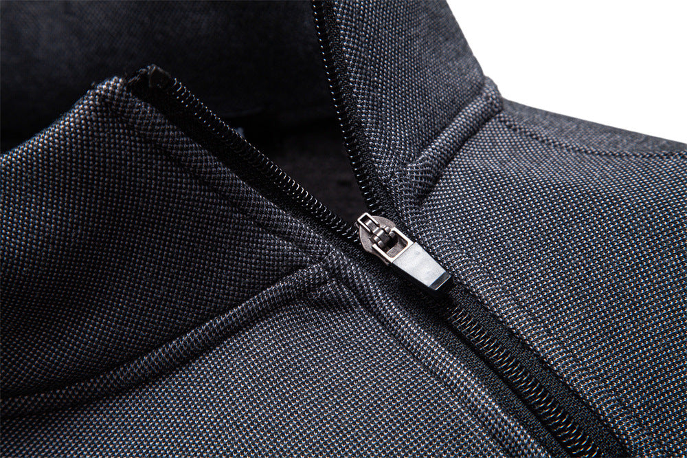 Men's Fleece-Lined Asymmetrical Zip Jacket Additional Image 8