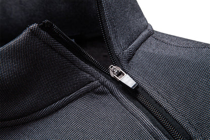 Men's Fleece-Lined Asymmetrical Zip Jacket Additional Image 8