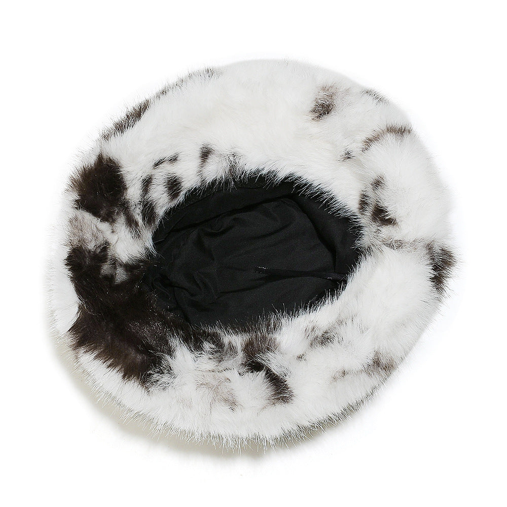 Cozy Cow Print Faux Fur Fisherman Hat Additional Image 8