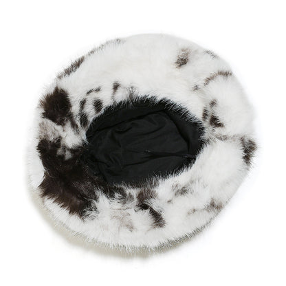 Cozy Cow Print Faux Fur Fisherman Hat Additional Image 8