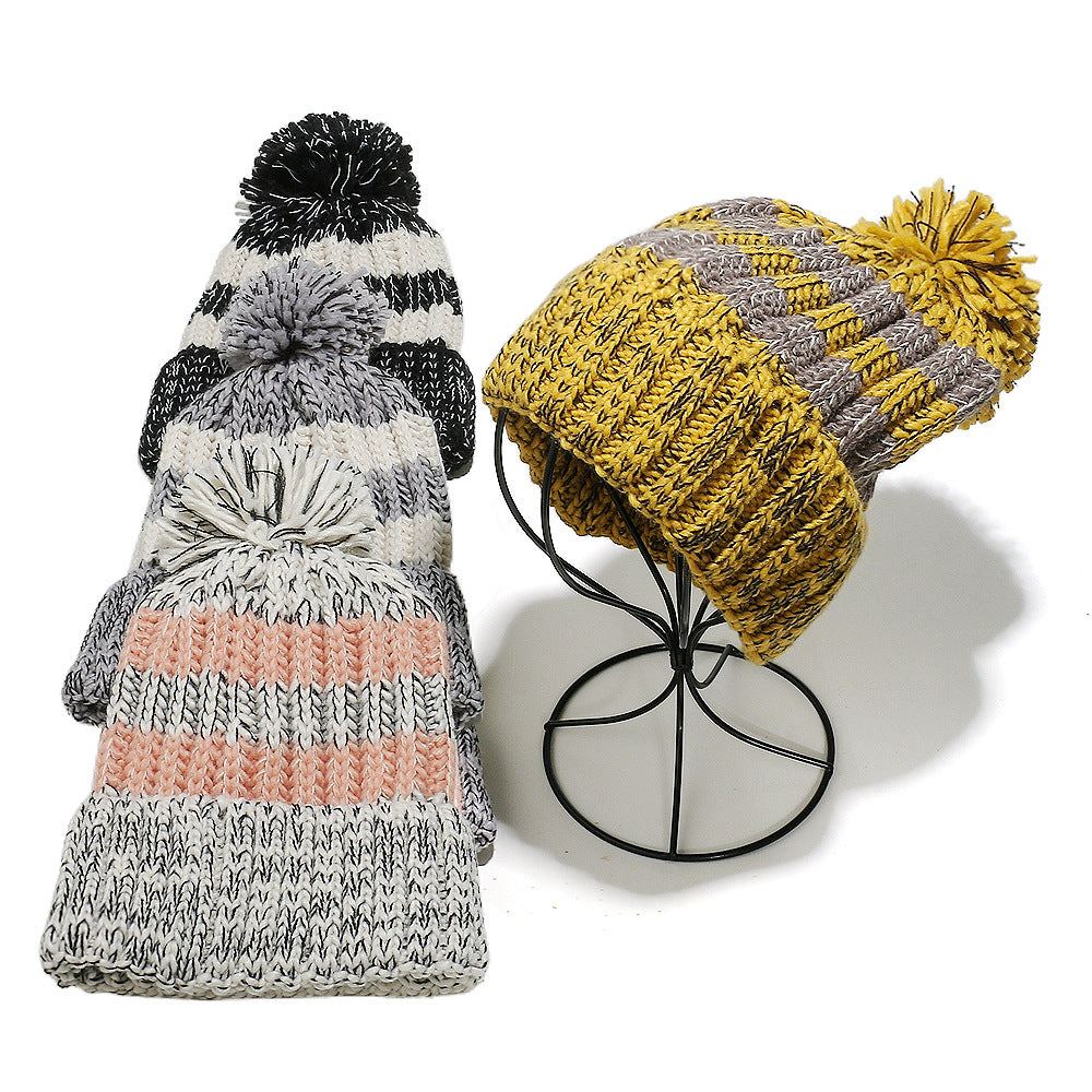 Warm Striped Knit Beanie: Cozy Outdoor Adventure Hat Additional Image 8
