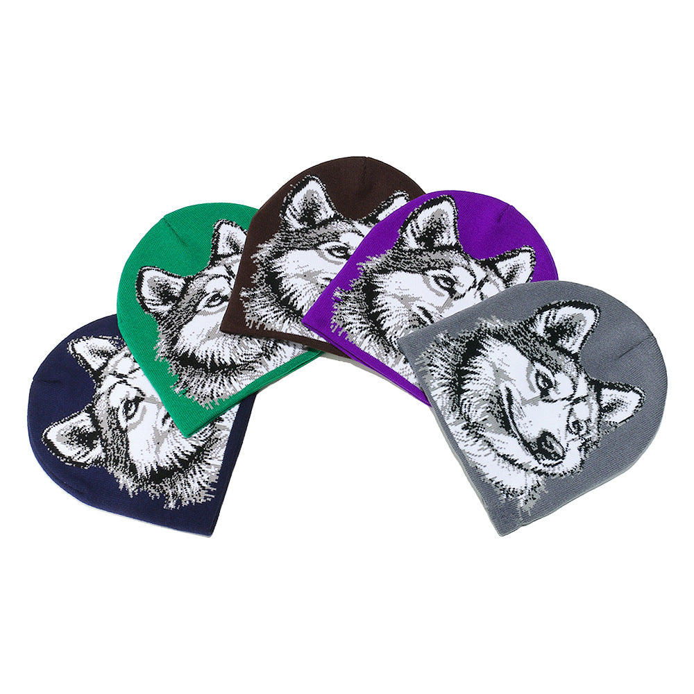 Wolf Knit Beanie: Cozy Fall & Winter Animal Hat Additional Image 8