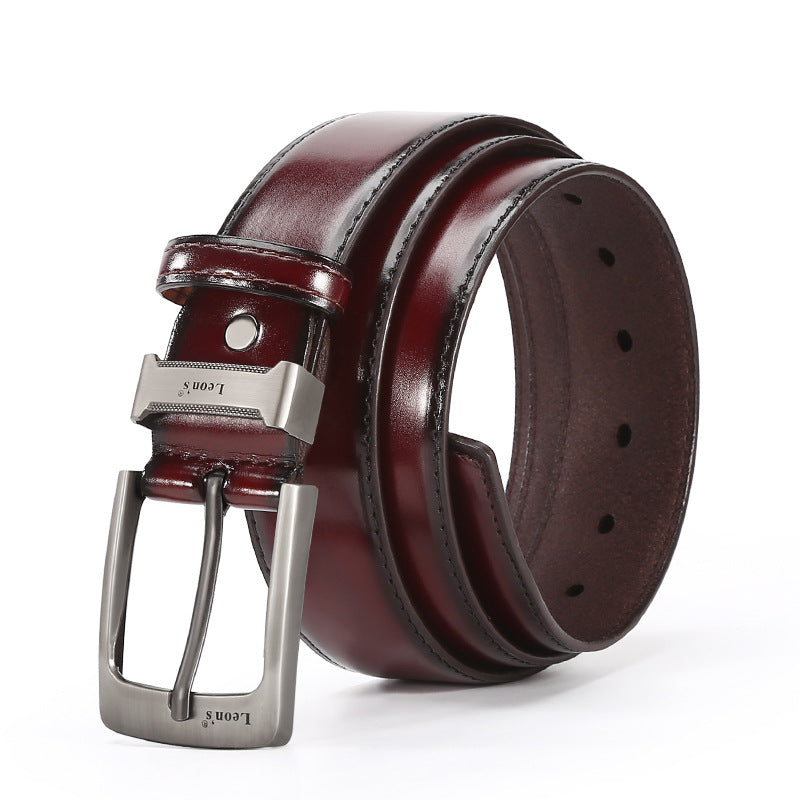 Genuine Leather Belt: Classic Pin Buckle Casual Style Additional Image 8