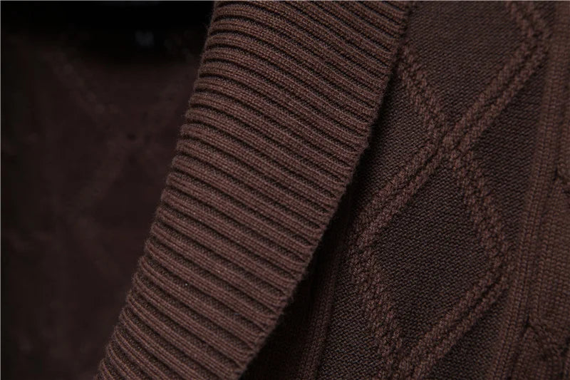 Men's Japanese Style V-Neck Knit Cardigan Additional Image 8