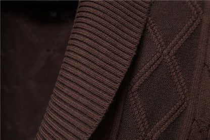 Men's Japanese Style V-Neck Knit Cardigan Additional Image 8