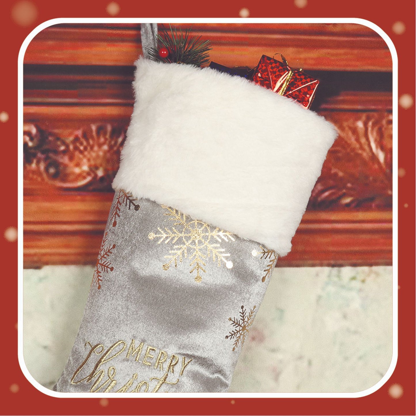 Embroidered Bronzing Christmas Candy Socks Additional Image 8