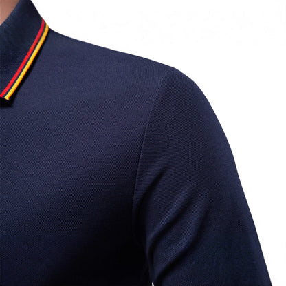Men's Classic Fall Long-Sleeve Polo Shirt Additional Image 8