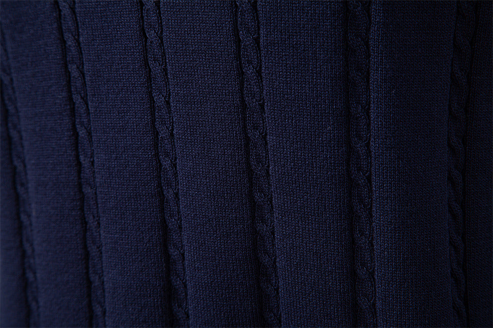 Men's V-Neck Cable Knit Vest: Smart Business Casual Additional Image 8