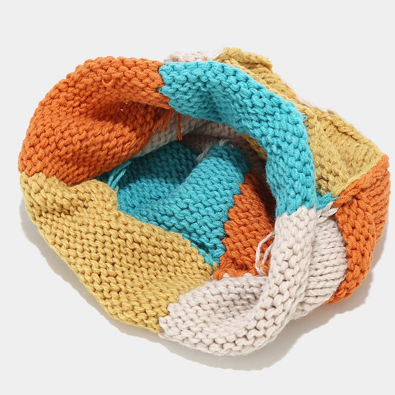 Japanese Knit Earflap Hat - Cozy Contrast Wool Additional Image 8