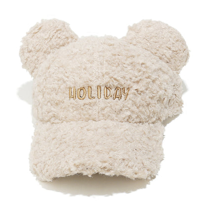 Cute Bear Ear Fleece Baseball Cap - Winter Warmth Additional Image 8