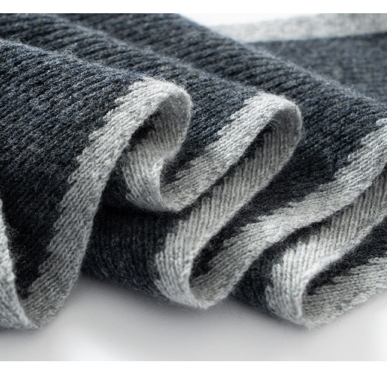 Luxury Cashmere Colorblock Triangle Shawl Additional Image 8