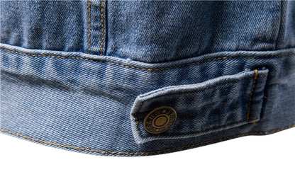 Men's Slim Fit Denim Jacket - Autumn/Winter Style Additional Image 8