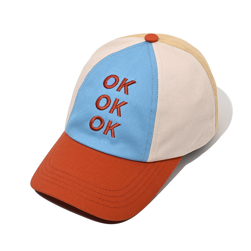 Embroidered Letter Colorblock Baseball Cap Additional Image 8