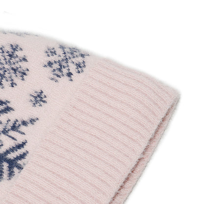 Cozy Snowflake Fleece-Lined Beanie for Women Additional Image 8