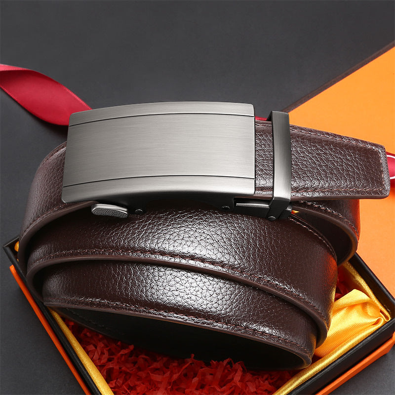 Men's Genuine Leather Automatic Belt Additional Image 8