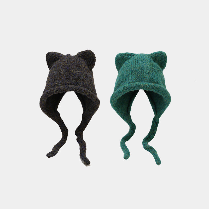Cute Cat Ear Knit Beanie - Cozy Winter Hat Additional Image 8
