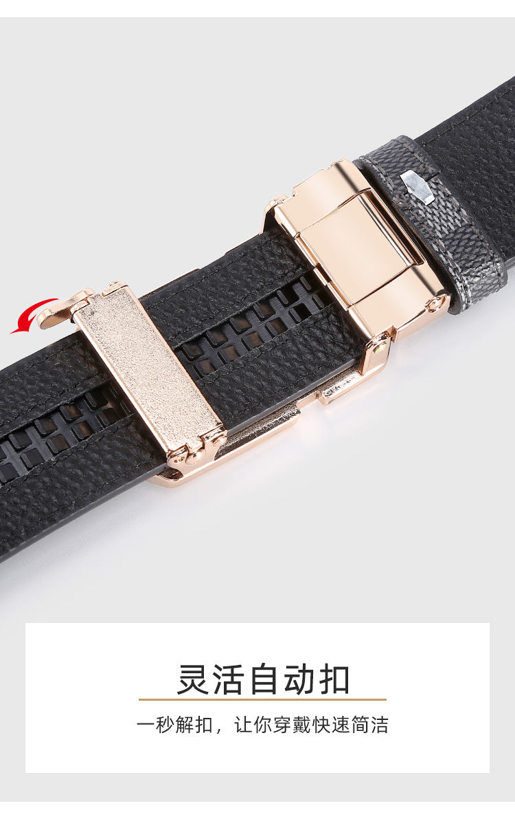 Men's Automatic Leather Belt: Business & Casual Additional Image 8