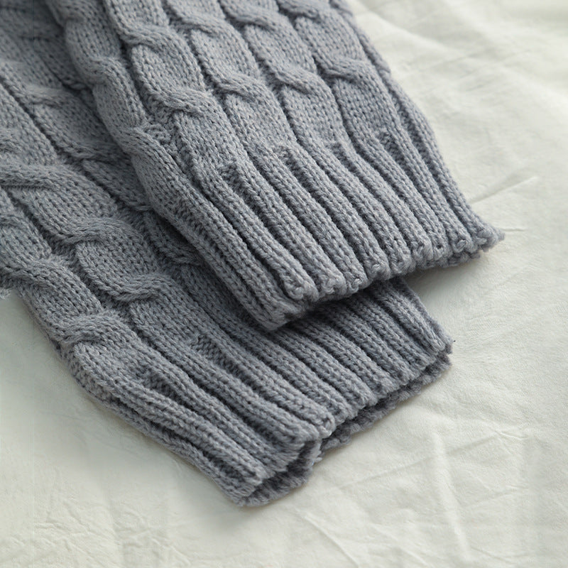 Cozy Wool Blend Leg Warmers - Korean Twist Knit Additional Image 9