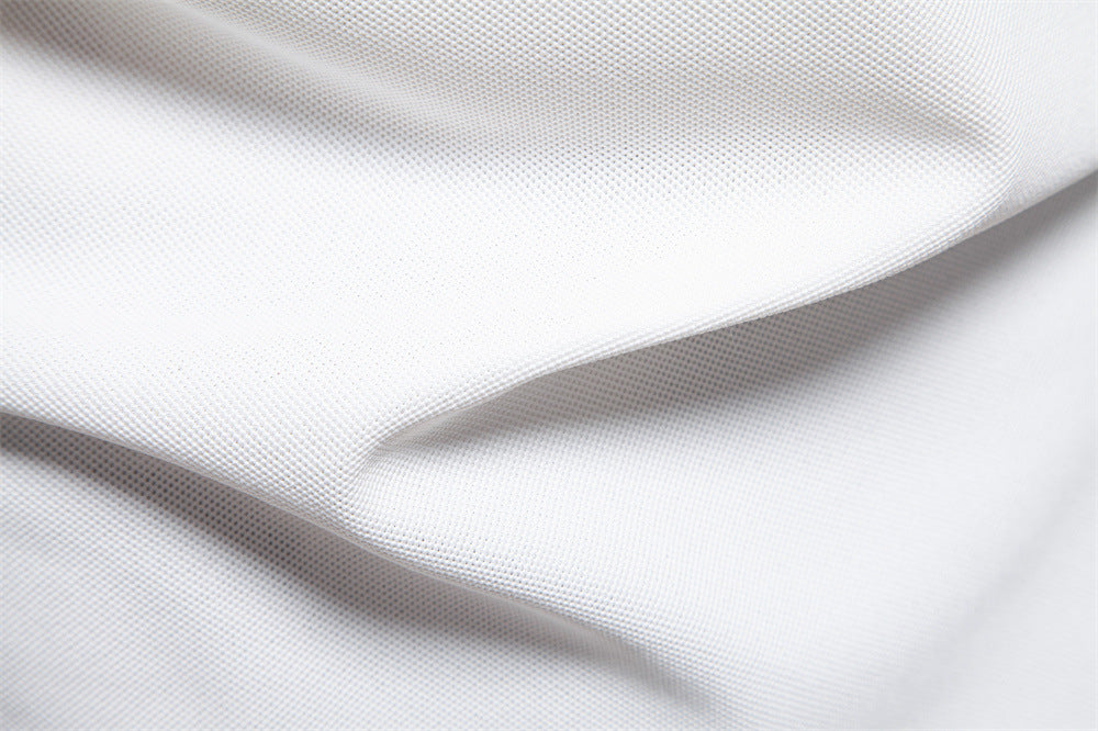 Men's Fawn Embroidered V-Neck Polo Shirt Additional Image 9