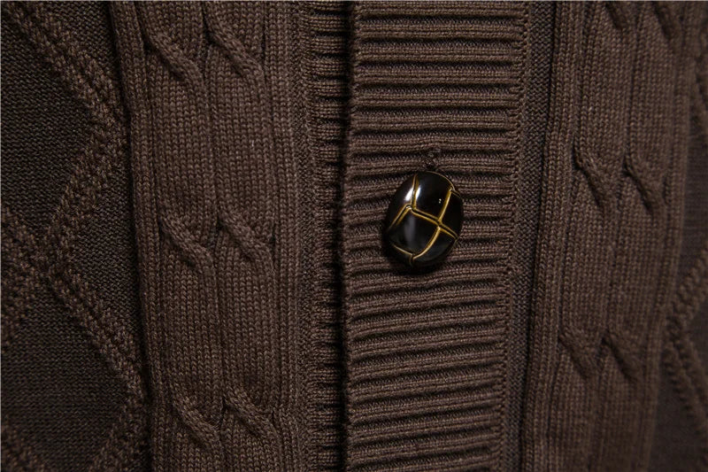 Men's Japanese Style V-Neck Knit Cardigan Additional Image 9