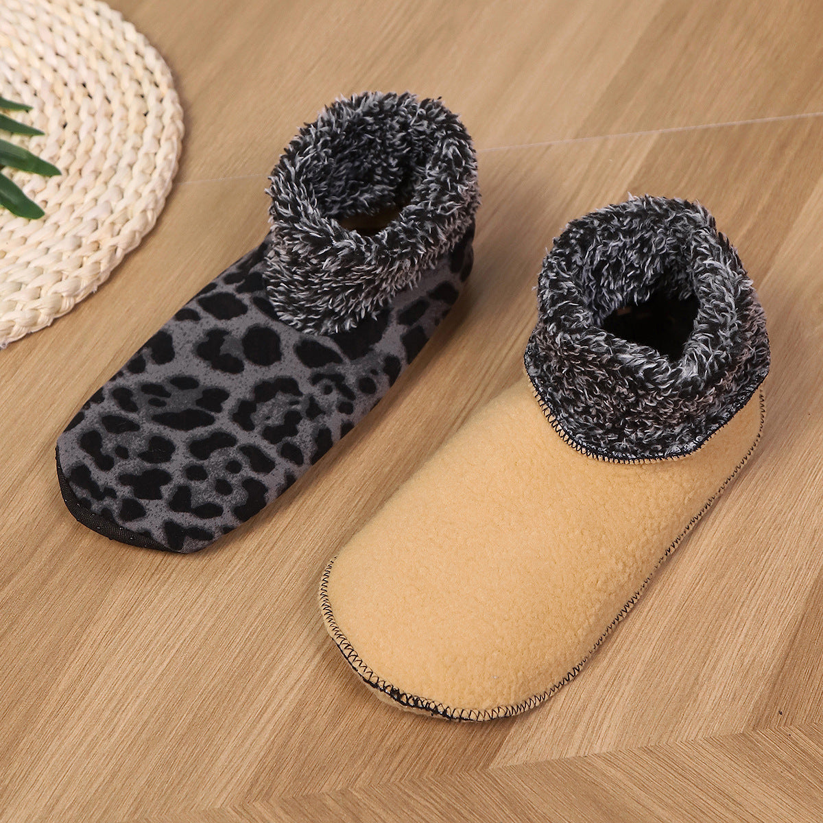 Cozy Leopard Print Fuzzy Slippers - Women's Comfort Additional Image 9