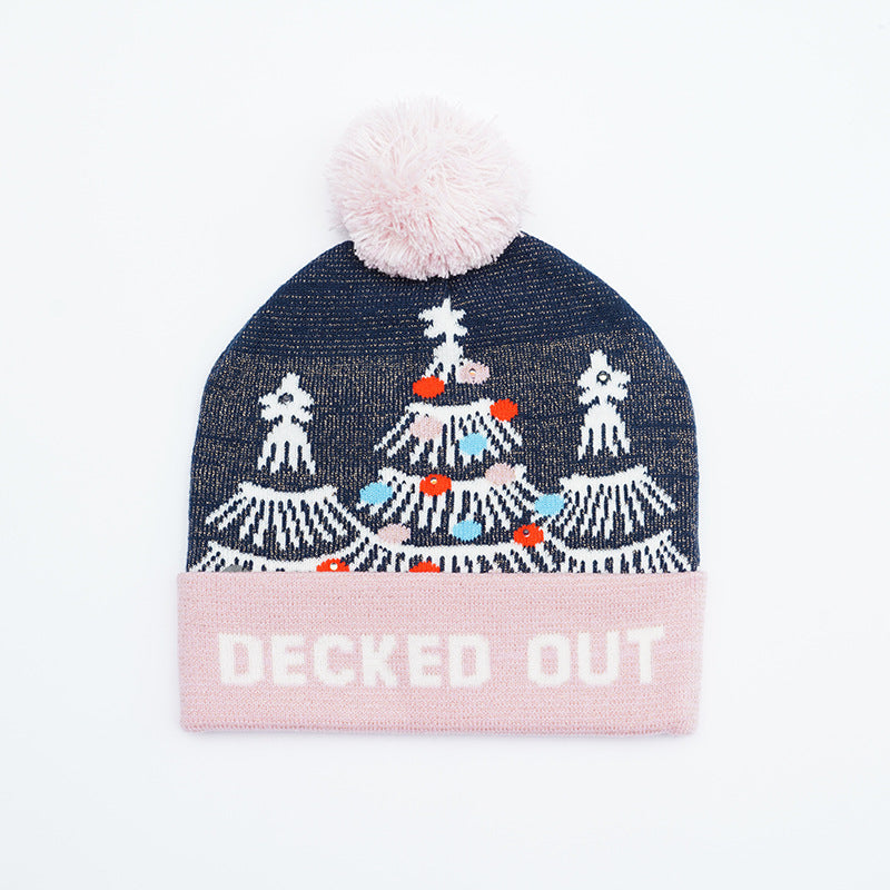 Festive Santa & Deer Knit Beanie - Cozy Holiday Hat Additional Image 9