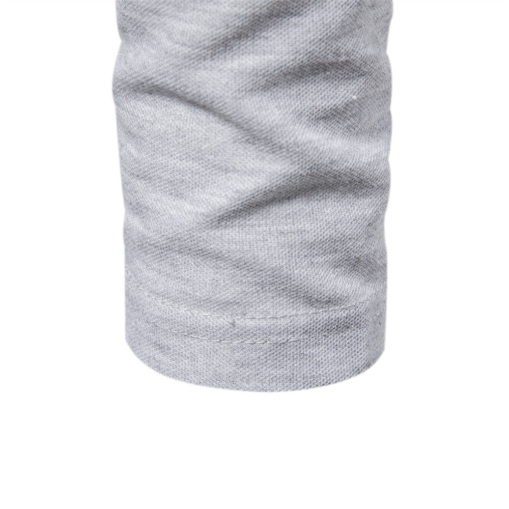 Men's Deer Embroidered Cotton Polo Shirt Additional Image 9