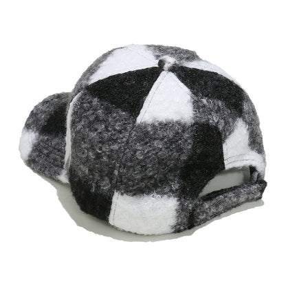 Cozy Plaid Wool Blend Baseball Cap - Vintage Warmth Additional Image 9