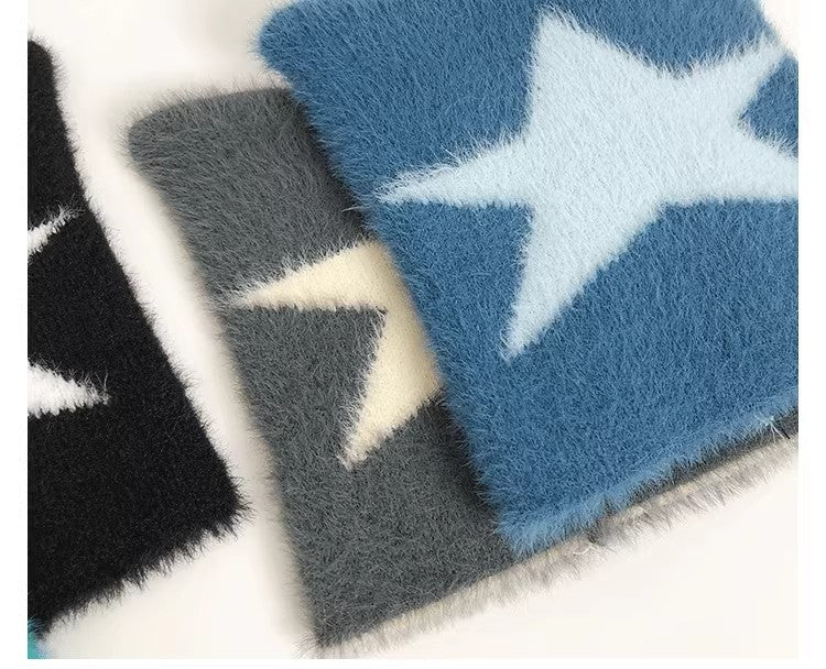 Cozy Star Cat Ear Beanie: Warm Wool Blend Hat for Autumn/Winter Additional Image 9