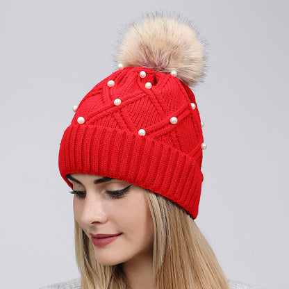 Pearl Knit Beanie: Cozy Korean Style Warmth Additional Image 9