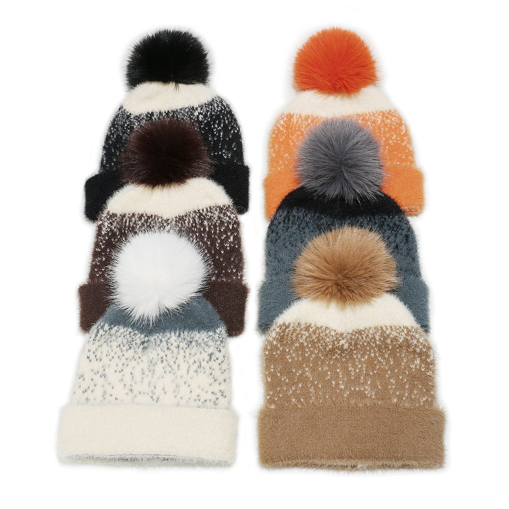 Faux Mink Knit Beanie with Ear Protection Additional Image 9