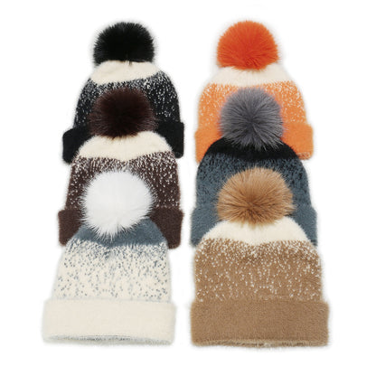 Faux Mink Knit Beanie with Ear Protection Additional Image 9