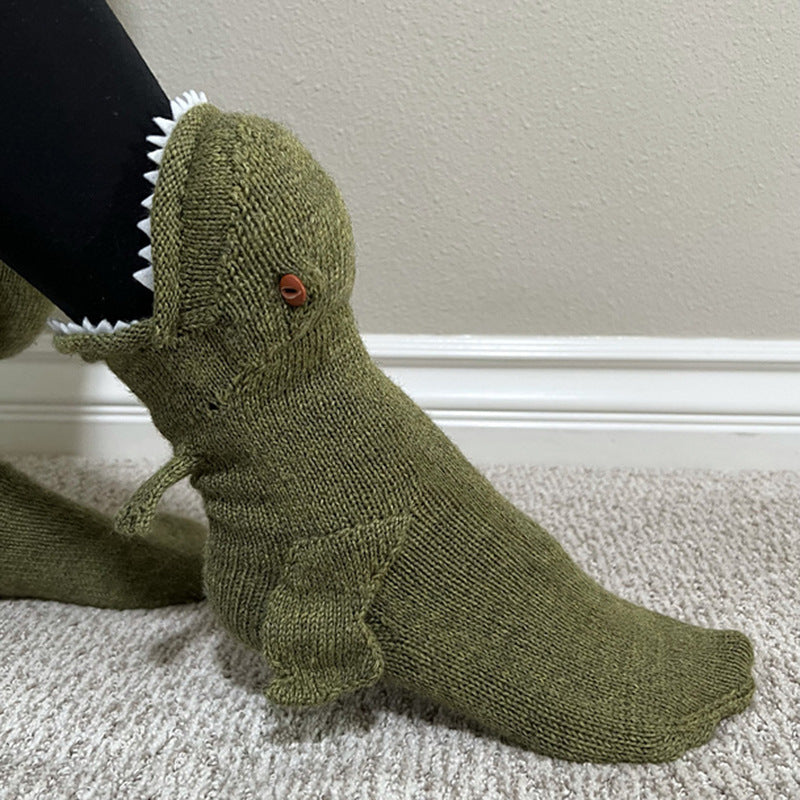 Cozy Knitted Dino & Dragon Socks | Fun, Warm, & Unique Additional Image 9