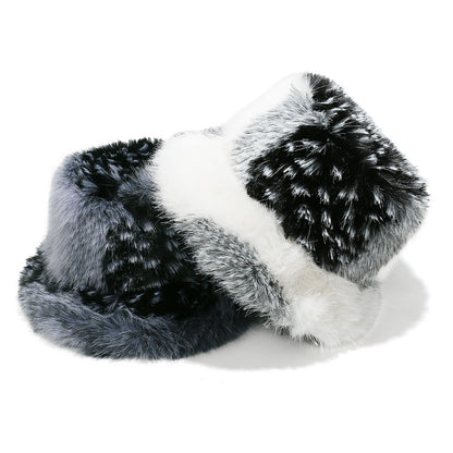 Gradient Faux Fur Bucket Hat - Cozy Winter Style Additional Image 9